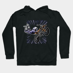 Astronaut Dirt bike stunt Off road Dirt biking Hoodie